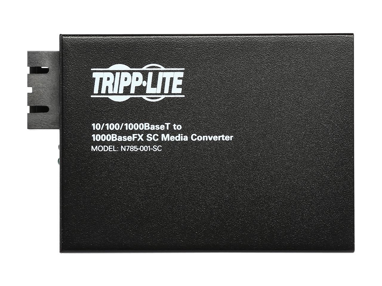 Tripp Lite Fiber Optic - 10/100/1000 to 1000BaseLX SC Gigabit Multimode Media Converter, 2km, 1310nm (N785-001-SC)