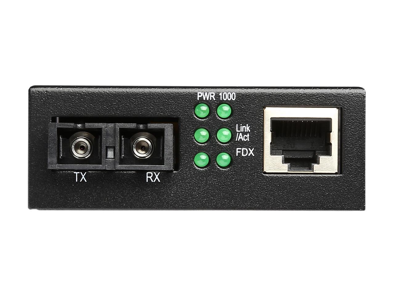Tripp Lite Fiber Optic - 10/100/1000 to 1000BaseLX SC Gigabit Multimode Media Converter, 2km, 1310nm (N785-001-SC)