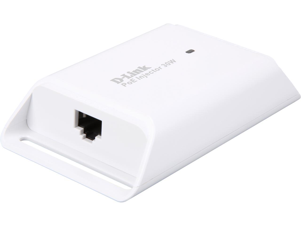 D-Link DPE-301GI Gigabit PoE+ Injector, 30 Watts, 802.3af/at Compliant, up to 100m (328ft)