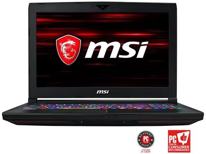 MSI GT63 TITAN-047 15.6" 120 Hz FHD GTX 1070 8 GB VRAM i7-8750H 16 GB Memory 256 GB NVMe SSD 1TB HDD Windows 10 Pro 64-Bit Gaming Laptop