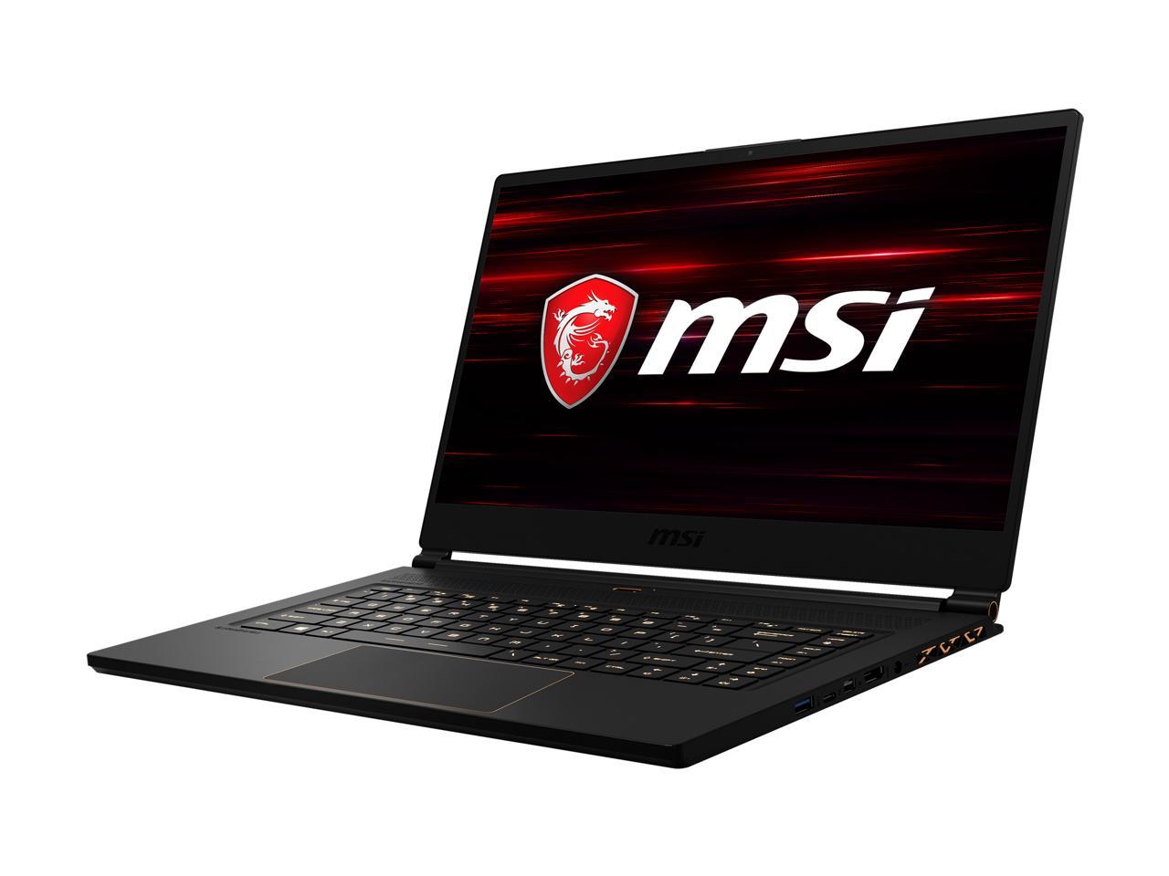 MSI GS Series GS65 Stealth-007 15.6" 144 Hz Intel Core i7 8th Gen 8750H (2.20 GHz) NVIDIA GeForce RTX 2060 16 GB Memory 256 GB NVMe SSD Windows 10 Pro 64-bit Gaming Laptop