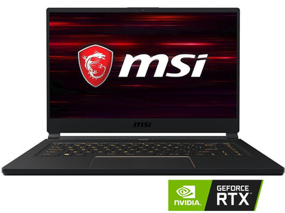 MSI GS Series GS65 Stealth-007 15.6" 144 Hz Intel Core i7 8th Gen 8750H (2.20 GHz) NVIDIA GeForce RTX 2060 16 GB Memory 256 GB NVMe SSD Windows 10 Pro 64-bit Gaming Laptop