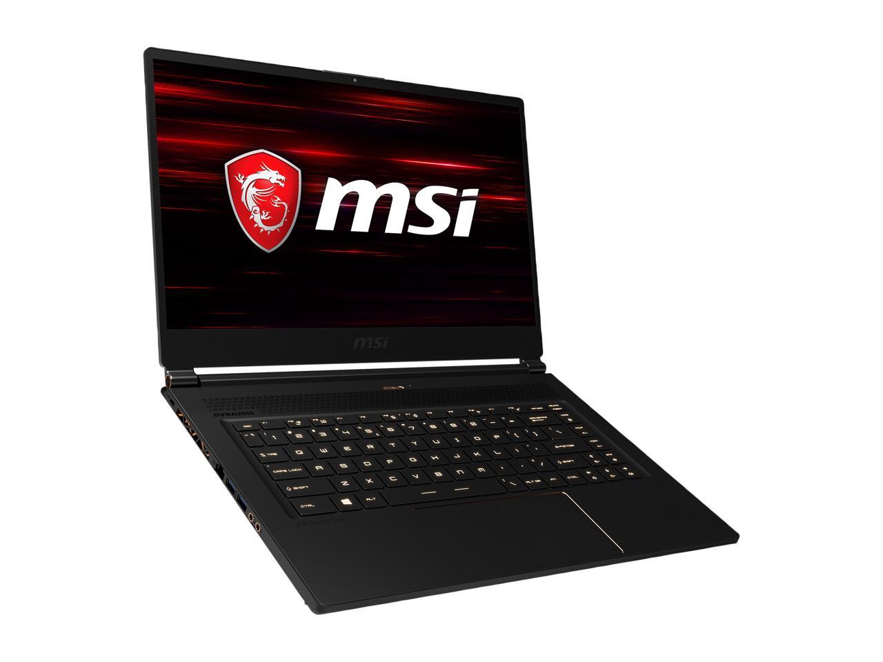 MSI GS Series GS65 Stealth-483 15.6" 240 Hz IPS Intel Core i7 9th Gen 9750H (2.60 GHz) NVIDIA GeForce RTX 2060 16 GB Memory 512 GB NVMe SSD Windows 10 Pro 64-bit Gaming Laptop