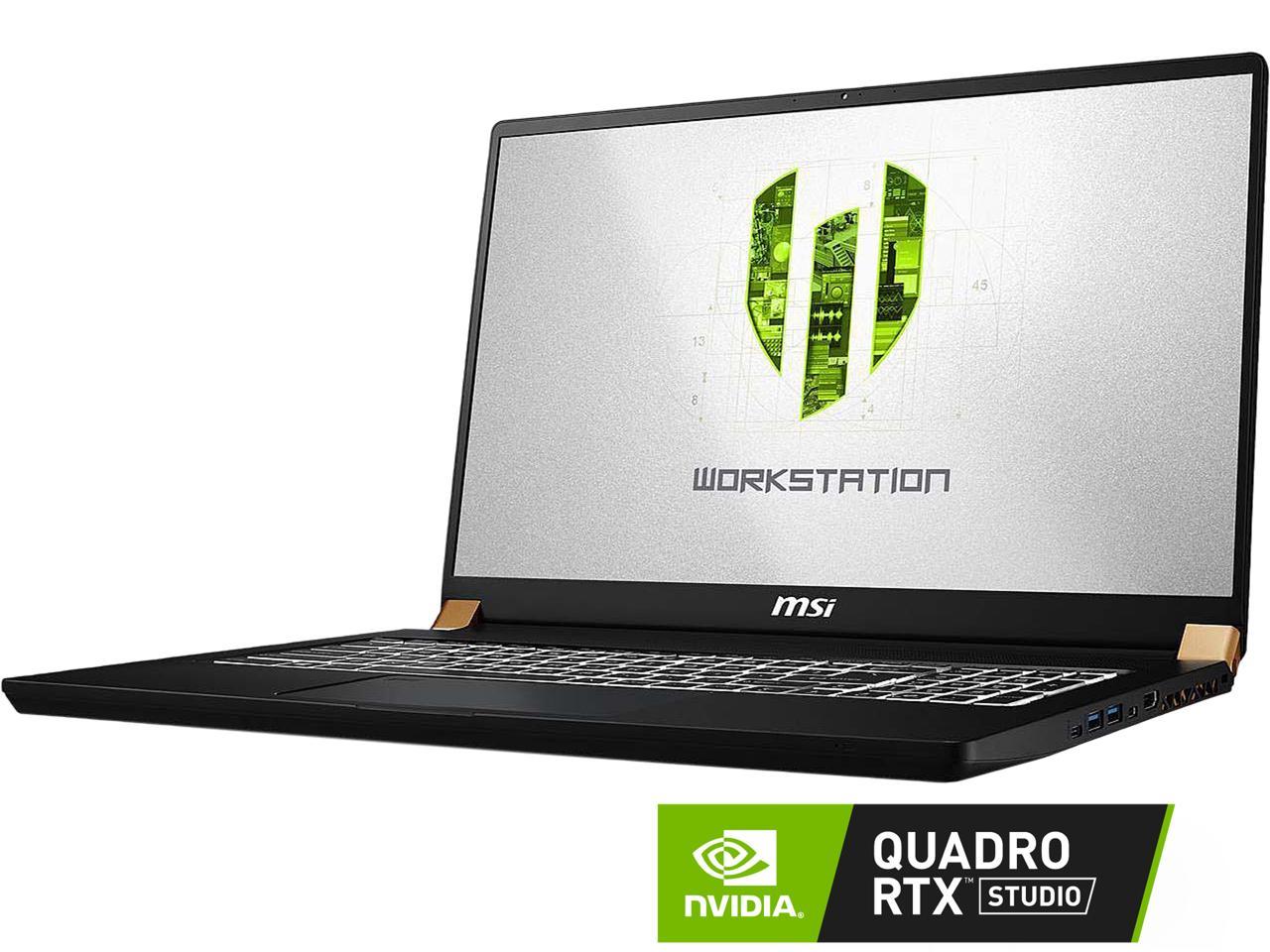 MSI WS Series WS75 9TL-497 Mobile Workstation Intel Core i7 9th Gen 9750H (2.60 GHz) 32 GB Memory 512 GB NVMe SSD NVIDIA Quadro RTX 4000 17.3" Windows 10 Pro 64-bit