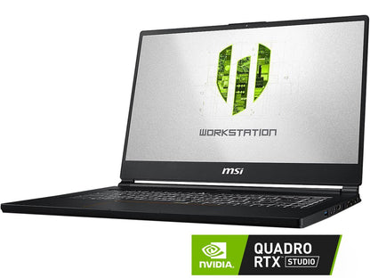 MSI WS Series WS65 9TL-686 Mobile Workstation Intel Core i7 9th Gen 9750H (2.60 GHz) 32 GB Memory 512 GB NVMe SSD NVIDIA Quadro RTX 4000 15.6" Windows 10 Pro 64-bit