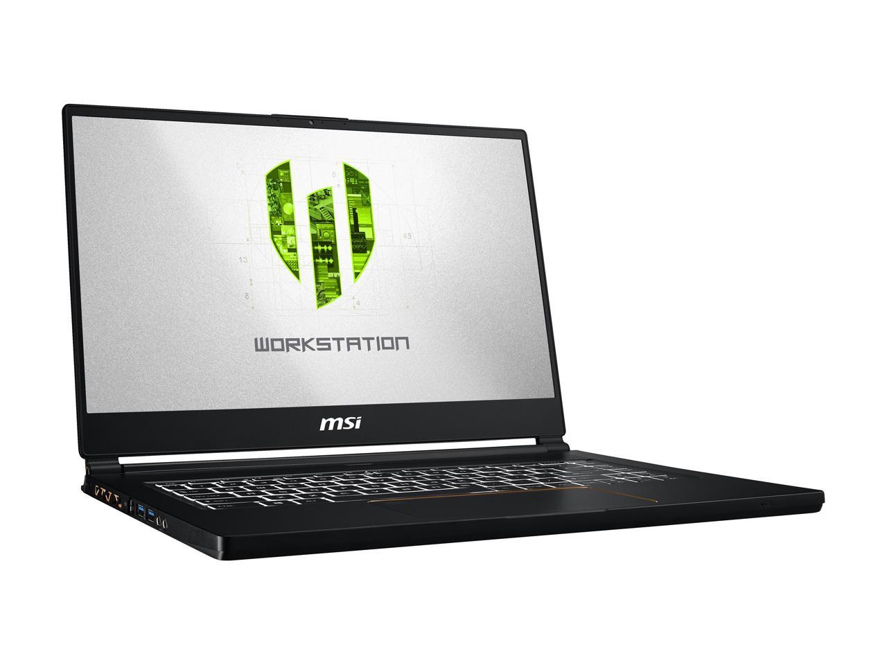 MSI WS Series WS65 9TK-688 Mobile Workstation Intel Core i7 9th Gen 9750H (2.60 GHz) 32 GB Memory 512 GB NVMe SSD NVIDIA Quadro RTX 3000 15.6" Windows 10 Pro 64-bit
