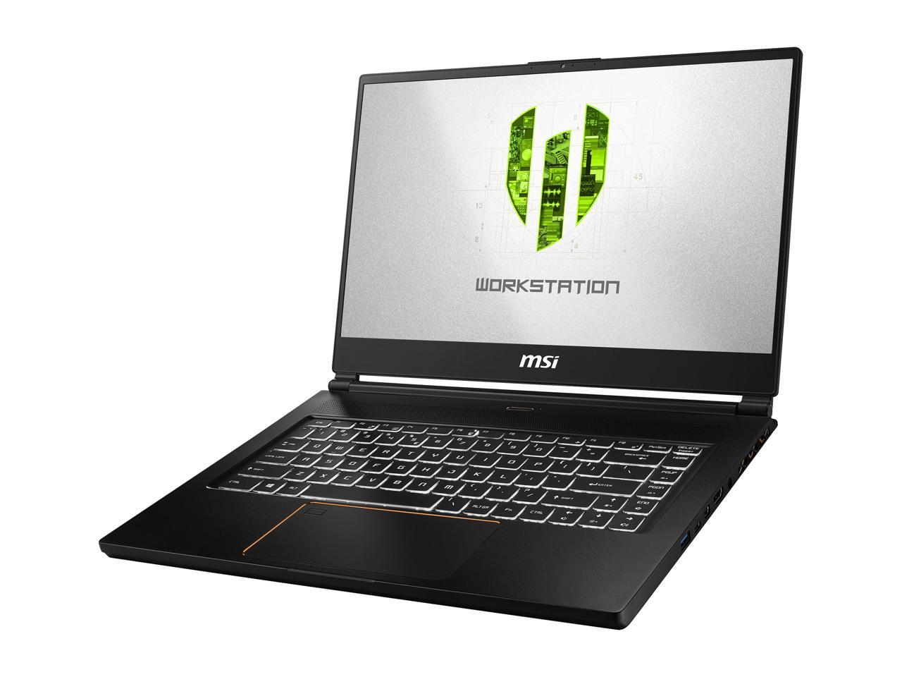MSI WS Series WS65 9TK-688 Mobile Workstation Intel Core i7 9th Gen 9750H (2.60 GHz) 32 GB Memory 512 GB NVMe SSD NVIDIA Quadro RTX 3000 15.6" Windows 10 Pro 64-bit