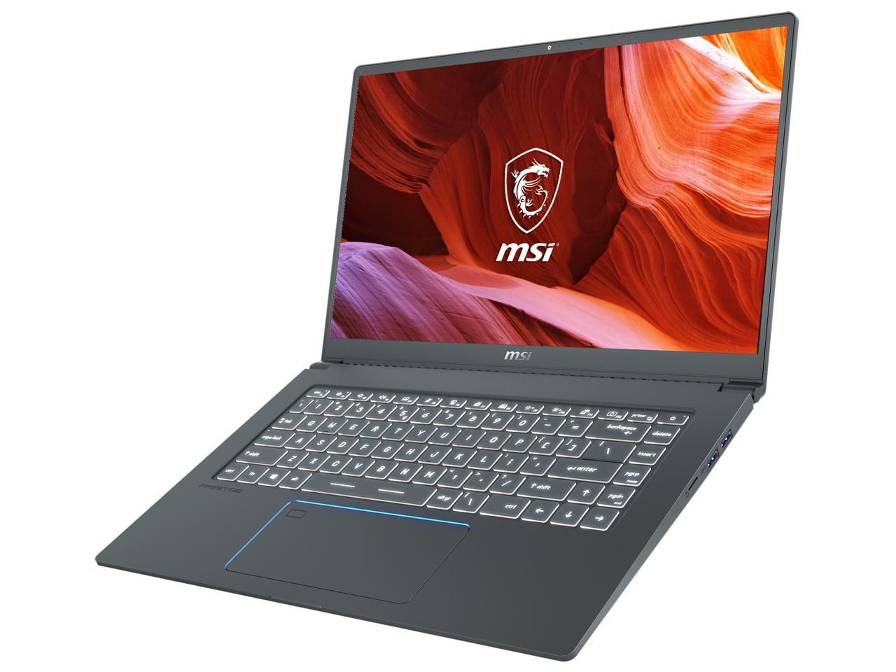 MSI Laptop Prestige 15 A10SC-011 Intel Core i7 10th Gen 10710U (1.10 GHz) 16 GB Memory 512 GB NVMe SSD NVIDIA GeForce GTX 1650 15.6" Windows 10 Pro 64-bit