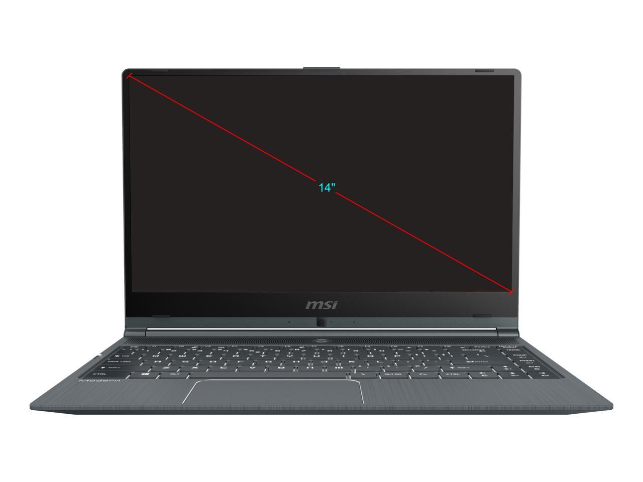 MSI Laptop Modern 14 A10M-460 Intel Core i5 10th Gen 10210U (1.60 GHz) 8 GB Memory 512 GB NVMe SSD 14.0" Windows 10 Home 64-bit