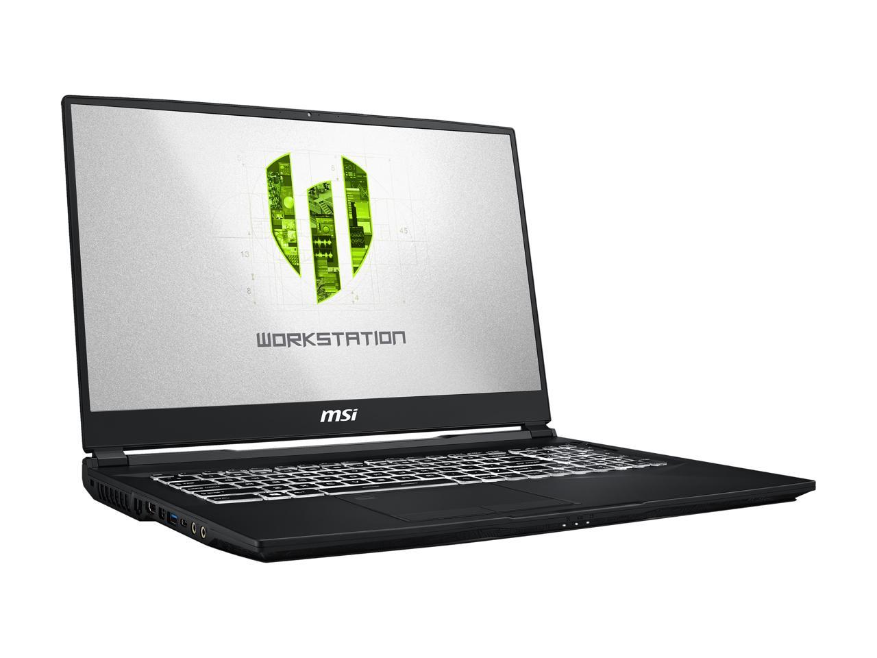 MSI WE Series WE75 9TK-875 Mobile Workstation Intel Xeon E-2176M (2.70 GHz) 32 GB Memory 512 GB NVMe SSD NVIDIA Quadro RTX 3000 17.3" Windows 10 Pro for Workstation