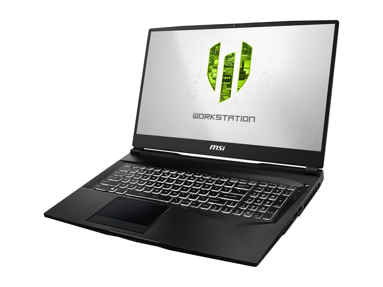 MSI WE Series WE75 9TK-875 Mobile Workstation Intel Xeon E-2176M (2.70 GHz) 32 GB Memory 512 GB NVMe SSD NVIDIA Quadro RTX 3000 17.3" Windows 10 Pro for Workstation