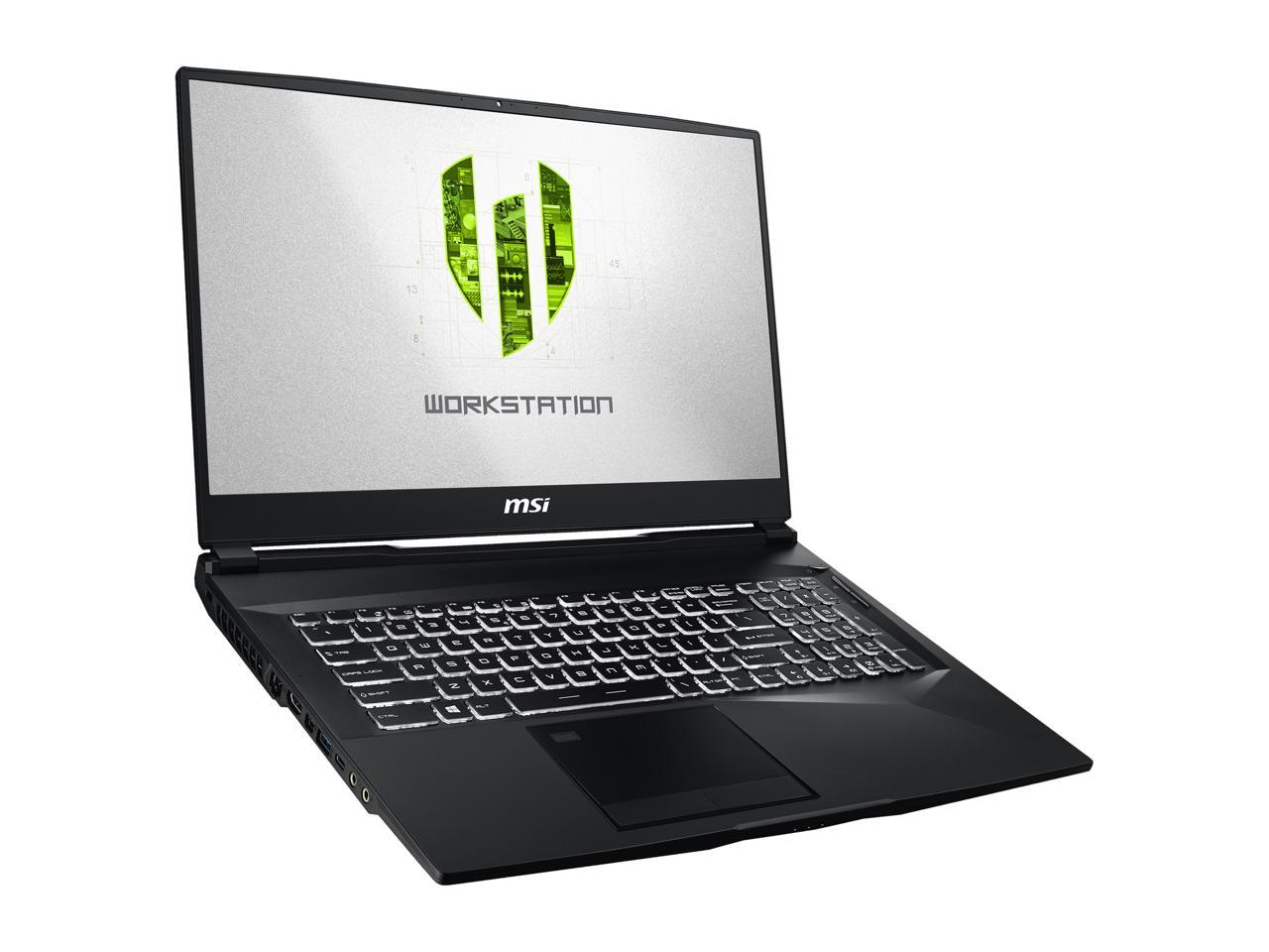 MSI WE Series WE75 9TK-875 Mobile Workstation Intel Xeon E-2176M (2.70 GHz) 32 GB Memory 512 GB NVMe SSD NVIDIA Quadro RTX 3000 17.3" Windows 10 Pro for Workstation