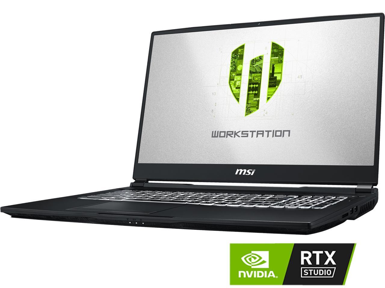 MSI WE Series WE75 9TK-875 Mobile Workstation Intel Xeon E-2176M (2.70 GHz) 32 GB Memory 512 GB NVMe SSD NVIDIA Quadro RTX 3000 17.3" Windows 10 Pro for Workstation