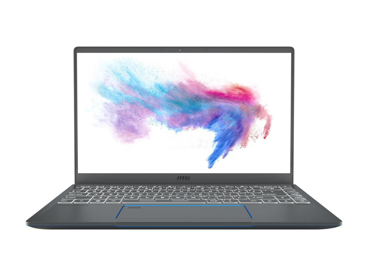 MSI Laptop Prestige 14 A10SC-020 Intel Core i5 10th Gen 10210U (1.60 GHz) 16 GB Memory 512 GB NVMe SSD NVIDIA GeForce GTX 1650 Max-Q 14.0" Windows 10 Pro 64-bit