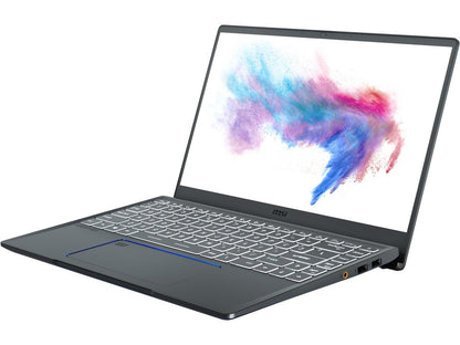 MSI Laptop Prestige 14 A10SC-020 Intel Core i5 10th Gen 10210U (1.60 GHz) 16 GB Memory 512 GB NVMe SSD NVIDIA GeForce GTX 1650 Max-Q 14.0" Windows 10 Pro 64-bit