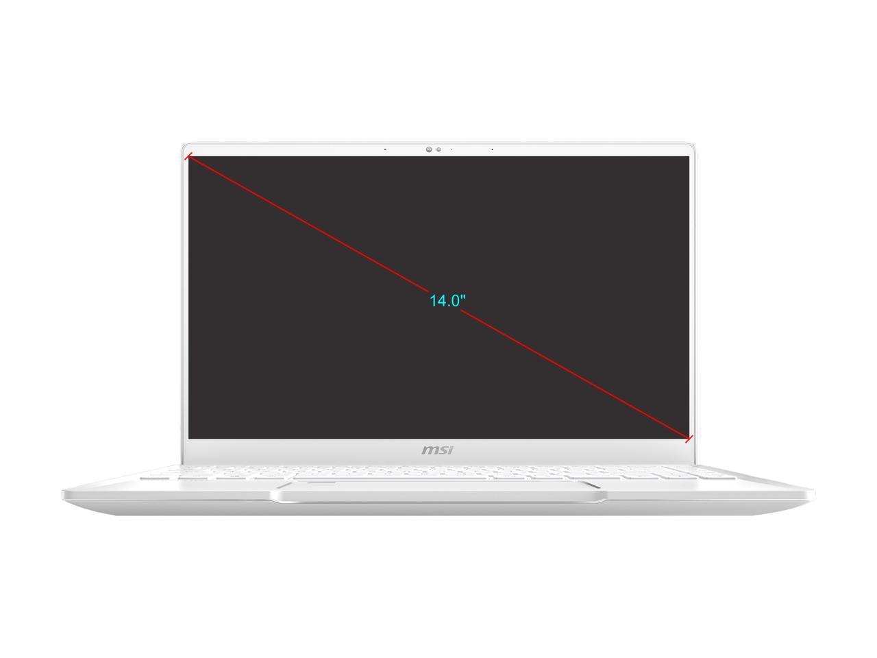 MSI Laptop Prestige 14 A10SC-051 Intel Core i7 10th Gen 10710U (1.10 GHz) 16 GB Memory 512 GB NVMe SSD NVIDIA GeForce GTX 1650 Max-Q 14.0" Windows 10 Pro 64-bit