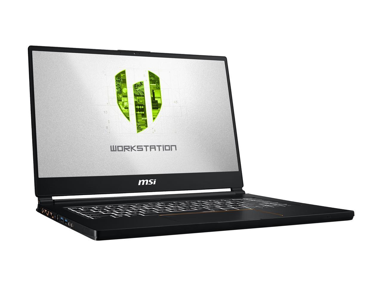 MSI WS Series WS65 9TK-1014 Mobile Workstation Intel Core i7 9th Gen 9750H (2.60 GHz) 32 GB Memory 512 GB NVMe SSD NVIDIA Quadro RTX 3000 15.6" 4K/UHD Windows 10 Pro 64-bit