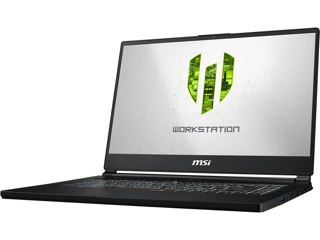 MSI WS Series WS65 9TK-1014 Mobile Workstation Intel Core i7 9th Gen 9750H (2.60 GHz) 32 GB Memory 512 GB NVMe SSD NVIDIA Quadro RTX 3000 15.6" 4K/UHD Windows 10 Pro 64-bit