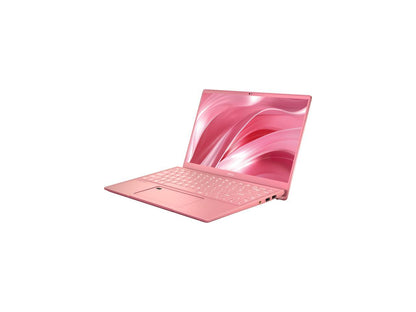 MSI Laptop Prestige 14 A10SC-091 Intel Core i7 10th Gen 10710U (1.10 GHz) 16 GB Memory 512 GB NVMe SSD NVIDIA GeForce GTX 1650 Max-Q 14.0" Windows 10 Pro 64-bit (Limited Edition w/ Pink Carry Bag, Mouse, Rubber Lucky Keychain)