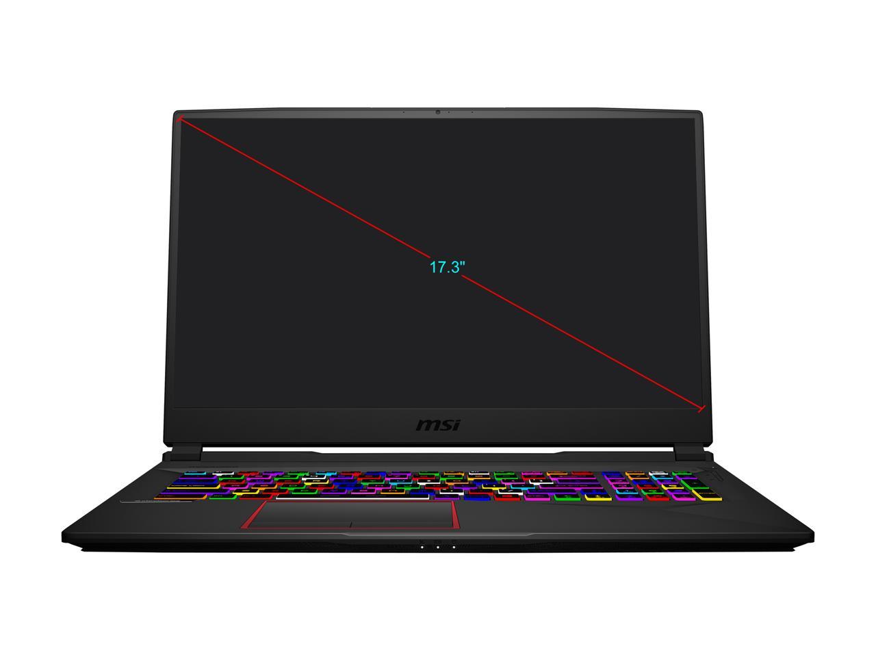 MSI GE Series GE75 Raider 10SFS-226 17.3" 300 Hz IPS Intel Core i7 10th Gen 10750H (2.60 GHz) NVIDIA GeForce RTX 2070 SUPER 32 GB Memory 1 TB NVMe SSD Windows 10 Home 64-bit Gaming Laptop