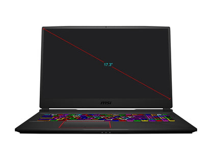MSI GE Series GE75 Raider 10SFS-226 17.3" 300 Hz IPS Intel Core i7 10th Gen 10750H (2.60 GHz) NVIDIA GeForce RTX 2070 SUPER 32 GB Memory 1 TB NVMe SSD Windows 10 Home 64-bit Gaming Laptop