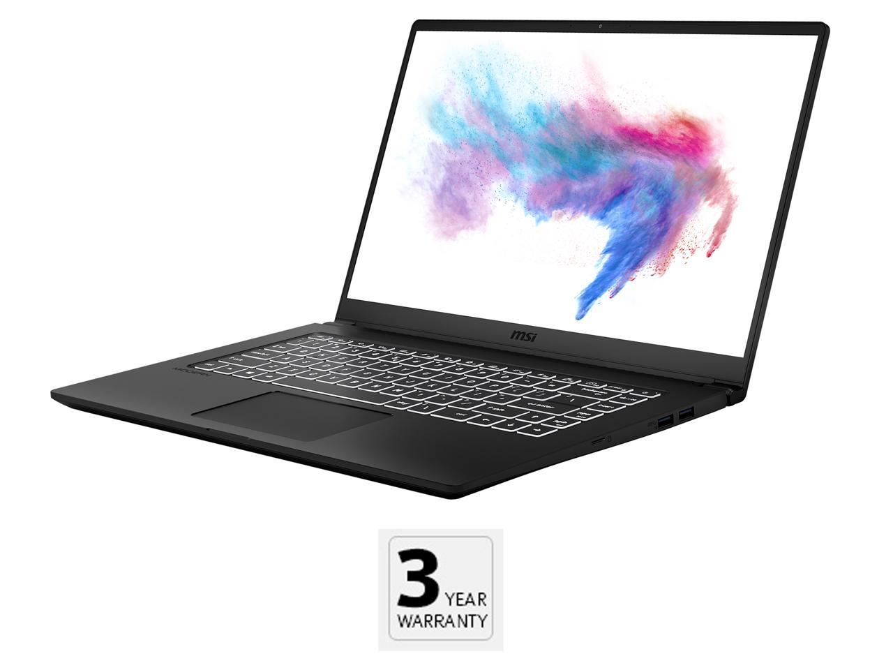 MSI Laptop Modern 15 A10M-242 Intel Core i5 10th Gen 10210U (1.60 GHz) 8 GB Memory 512 GB NVMe SSD Intel UHD Graphics 15.6" Windows 10 Pro 64-bit