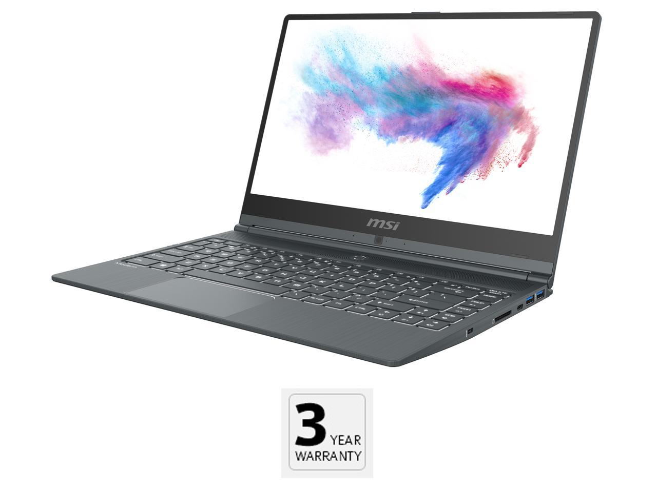 MSI Laptop Modern 14 A10RAS-1030 Intel Core i7 10th Gen 10510U (1.80 GHz) 16 GB Memory 1 TB NVMe SSD NVIDIA GeForce MX330 14.0" Windows 10 Pro 64-bit