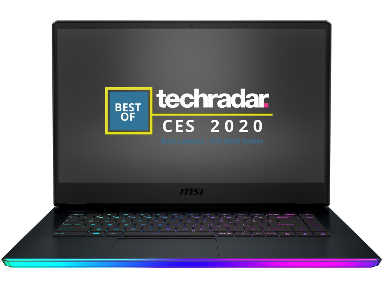 MSI GE Series GE66 Raider 10SGS-057 15.6" 300 Hz Intel Core i9 10th Gen 10980HK (2.40 GHz) NVIDIA GeForce RTX 2080 SUPER Max-Q 32 GB Memory 1 TB NVMe SSD Windows 10 Home 64-bit Gaming Laptop