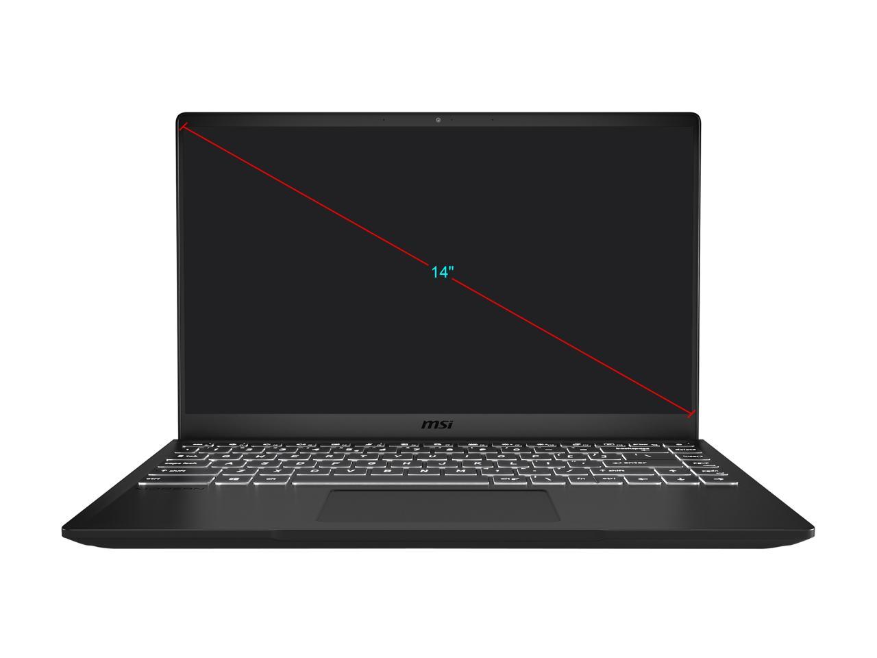 MSI Laptop Modern 14 B10MW-016 Intel Core i7 10th Gen 10510U (1.80 GHz) 16 GB Memory 512 GB NVMe SSD Intel UHD Graphics 14.0" Windows 10 Pro 64-bit