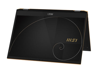 MSI Summit E13FlipEvo Intel Core i7 12th Gen 1260P (2.10GHz) 16GB Memory 512 GB NVMe SSD Intel Iris Xe Graphics 13.4" Touchscreen 1920 x 1200 Convertible 2-in-1 Laptop Windows 11 Pro 64-bit Summit E13FlipEvo A12MT-002