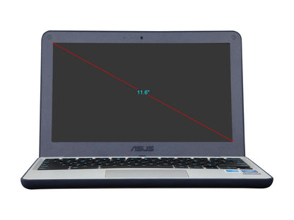 ASUS Chromebook C202SA-YS02 11.6" Ruggedized and Water Resistant Design with 180 Degree (Intel Celeron 4 GB, 16 GB eMMC, Dark Blue)