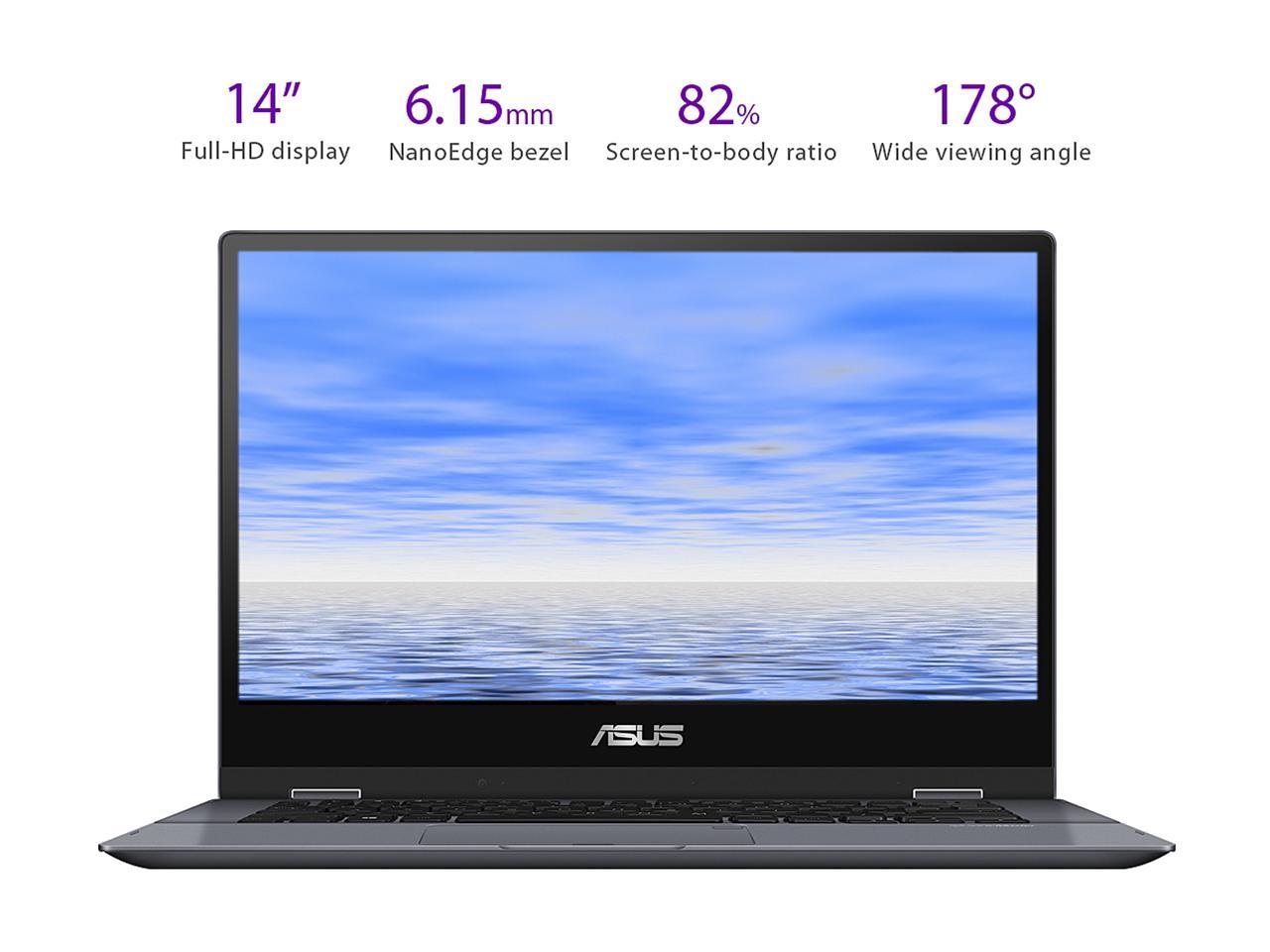 ASUS VivoBook Flip TP412UA-DB51T Intel Core i5 8th Gen 8250U (1.60 GHz) 8 GB Memory 256 GB SSD Intel UHD Graphics 620 14" Touchscreen 1920 x 1080 Convertible 2-in-1 Laptop Windows 10 Home 64-Bit
