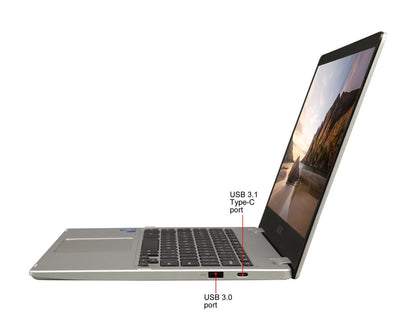 ASUS Chromebook C423NA-DH02 14.0" HD NanoEdge Display with 180 Degree Hinge Intel Dual Core Celeron Processor, 4 GB RAM, 32 GB eMMC Storage, Silver Color