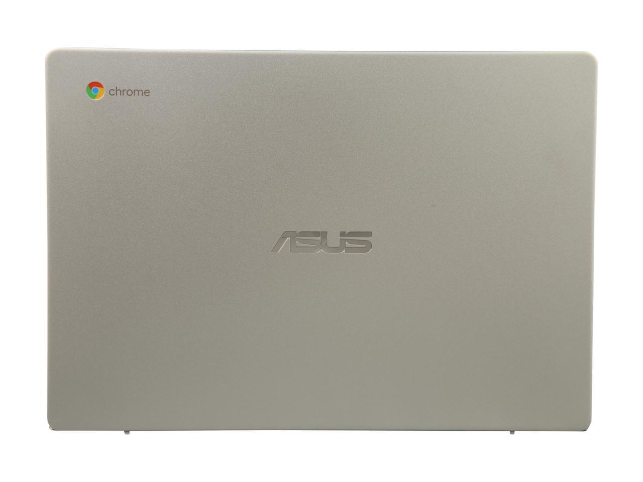 ASUS Chromebook C423NA-DH02 14.0" HD NanoEdge Display with 180 Degree Hinge Intel Dual Core Celeron Processor, 4 GB RAM, 32 GB eMMC Storage, Silver Color