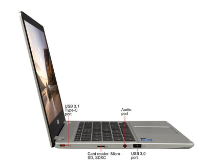 ASUS Chromebook C423NA-DH02 14.0" HD NanoEdge Display with 180 Degree Hinge Intel Dual Core Celeron Processor, 4 GB RAM, 32 GB eMMC Storage, Silver Color