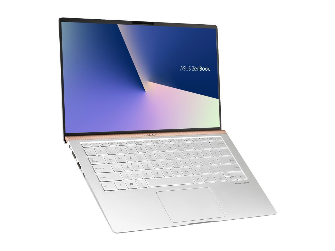ASUS ZenBook 14 Ultra-Slim Laptop 14" Full HD NanoEdge Bezel, Intel Core i5-8265U (Whiskey Lake), 8 GB RAM, 256 GB PCIe SSD, Backlit KB, NumberPad, Windows 10 Pro - UX433FA-XH54, Icicle Silver