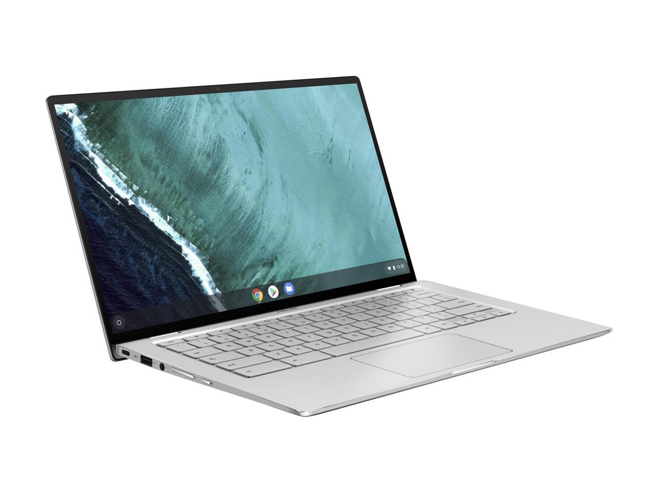 ASUS Chromebook Flip C434 2-in-1 Laptop 14" Touchscreen Full HD 4-Way NanoEdge, Intel Core m3-8100Y Processor, 4 GB RAM, 64 GB eMMC Storage, All-Metal Body, Backlit KB, Silver, Chrome OS, C434TA-DSM4T