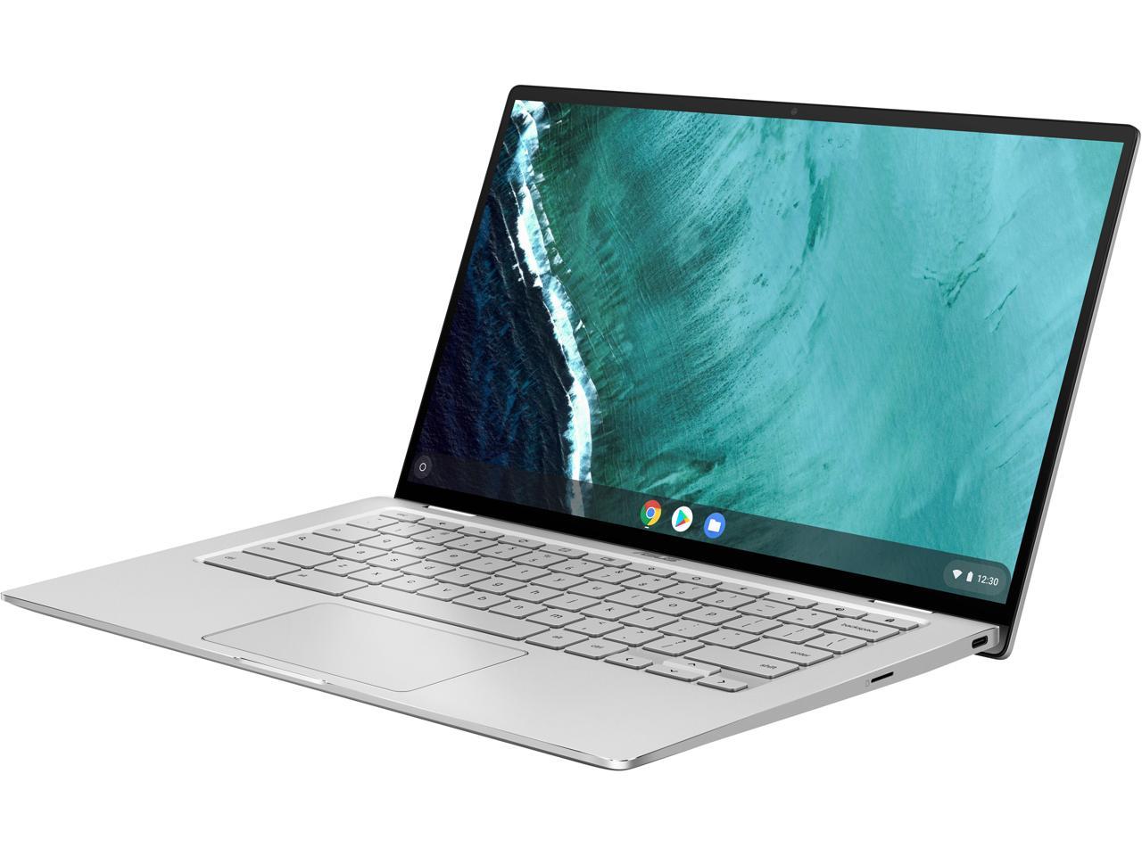 ASUS Chromebook Flip C434 2-in-1 Laptop 14" Touchscreen Full HD 4-Way NanoEdge, Intel Core m3-8100Y Processor, 4 GB RAM, 64 GB eMMC Storage, All-Metal Body, Backlit KB, Silver, Chrome OS, C434TA-DSM4T