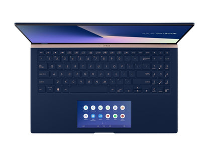 ASUS ZenBook 15 Ultra-Slim Laptop 15.6" 4K UHD NanoEdge Bezel, Intel Core i7-10510U, 16 GB RAM, 1 TB PCIe SSD, GeForce GTX 1650, Innovative ScreenPad 2.0, Windows 10 Pro, UX534FTC-NH76, Royal Blue