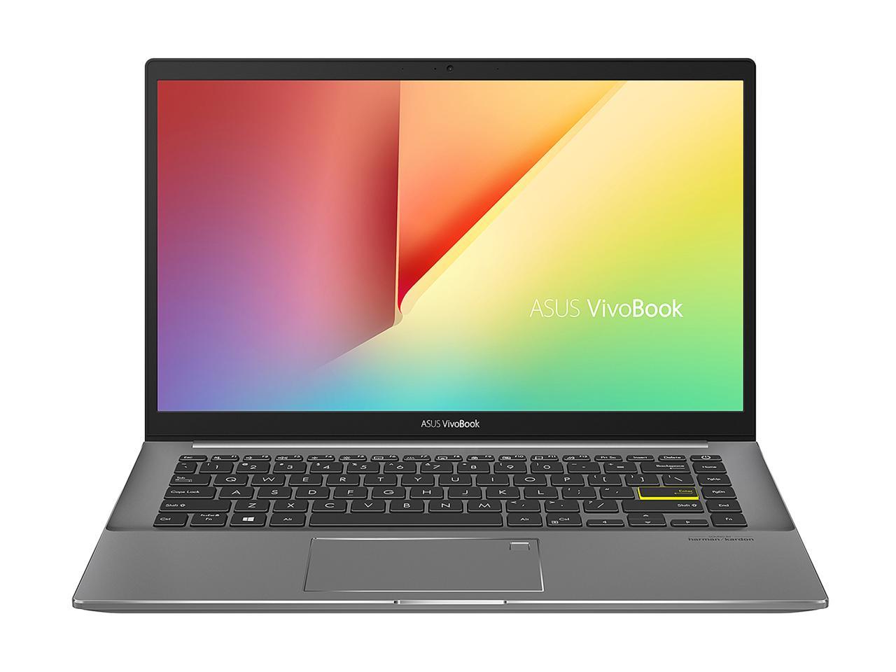 ASUS VivoBook S14 S433 Thin and Light 14" FHD, Intel Core i5-10210U CPU, 8 GB DDR4 RAM, 512 GB PCIe SSD, Windows 10 Home, S433FA-DS51, Indie Black