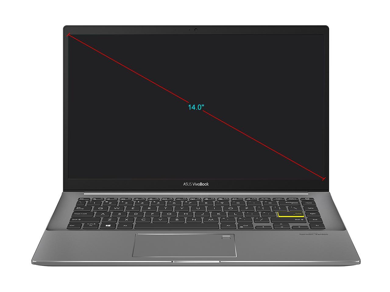ASUS VivoBook S14 S433 Thin and Light 14" FHD, Intel Core i5-10210U CPU, 8 GB DDR4 RAM, 512 GB PCIe SSD, Windows 10 Home, S433FA-DS51, Indie Black