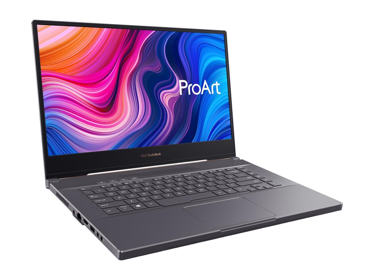 ASUS ProArt StudioBook 15 Mobile Workstation Laptop, 15.6" UHD NanoEdge Bezel, Intel Core i7-9750H, 32 GB DDR4, 512GB+512GB RAID-0 SSD, NVIDIA GeForce RTX 2060, Windows 10 Pro, H500GV-XS76, Star Grey