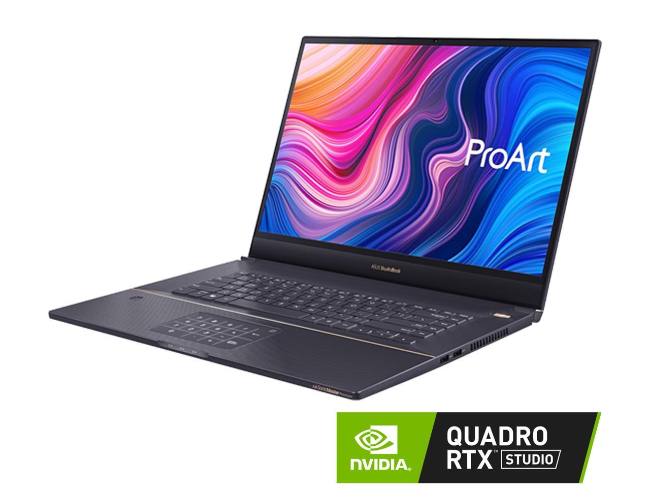 ASUS ProArt StudioBook Pro 17 Mobile Workstation, 17" WUXGA NanoEdge Bezel Display, Intel Core i7-9750H, 16GB DDR4, 1TB PCIe SSD, NVIDIA Quadro RTX 3000 Max-Q, Windows 10 Pro, Star Gray, W700G3T-XS77