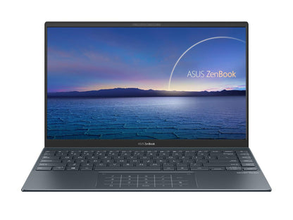 ASUS ZenBook 14 Ultra-Slim Laptop 14" Full HD NanoEdge Bezel Display, Intel Core i7-1165G7, 8 GB RAM, 512 GB PCIe SSD, NumberPad, Thunderbolt 4, Windows 10 Home, Pine Grey, UX425EA-EH71