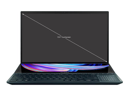 ASUS Laptop Zenbook Pro Duo Intel Core i7 10th Gen 10870H (2.20 GHz) 16 GB Memory 1 TB PCIe SSD NVIDIA GeForce RTX 3070 Laptop GPU 15.6" 4K/UHD Touchscreen Windows 10 Pro 64-bit UX582LR-XS74T