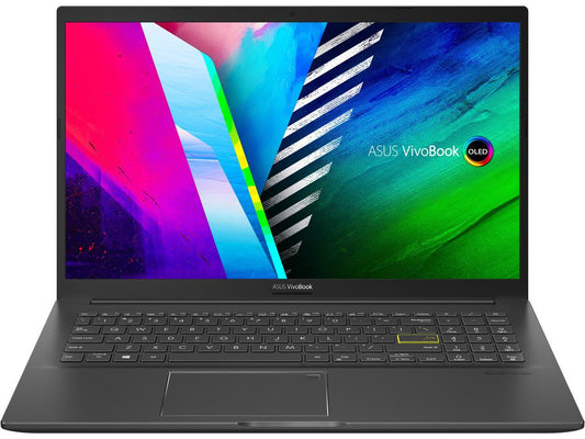 ASUS VivoBook 15 OLED K513 Laptop, 15.6" OLED Display, Intel i7-1165G7 CPU, NVIDIA GeForce MX350 GPU, 8GB RAM, 512GB PCIe SSD, Fingerprint Reader, Windows 10 Home, Indie Black, K513EQ-NB74