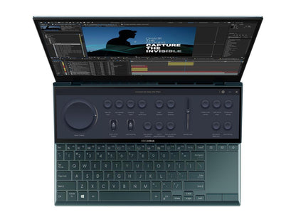 ASUS ZenBook Duo 14 UX482 14" FHD NanoEdge Touch Display, Core i7-1195G7, GeForce MX450, 16GB RAM, 1TB SSD, Innovative ScreenPad Plus, Windows 11 Pro, Celestial Blue, UX482EGR-XB74T