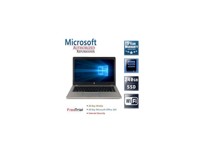 HP Laptop EliteBook Folio 9480M Intel Core i7 4th Gen 4600U (2.10 GHz) 8 GB Memory 240 GB SSD Intel HD Graphics 4400 14.0" Windows 10 Pro 64-bit