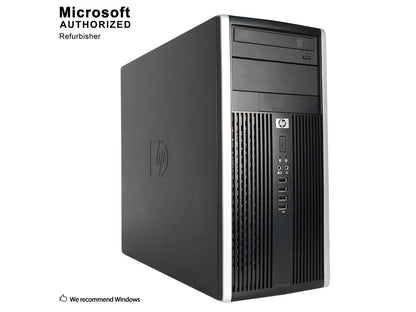 HP Compaq 6200 Pro Tower Intel Core i5 2400 3.10 GHz, 8 GB DDR3, Brand New 120 GB SSD + 2 TB HDD, DVD, WiFi, BT 4.0, DP Adapter, Windows 10 Pro 64-Bit, 1 Year Warranty