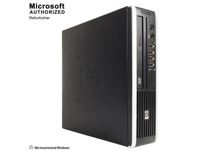 HP Compaq 8200 Elite USFF Intel Core i5 2400S 2.50 GHz, 8 GB DDR3, Brand New 120 GB SSD, DVD, WiFi, BT 4.0, DP Adapter, Windows 10 Pro 64-Bit, 1 Year Warranty